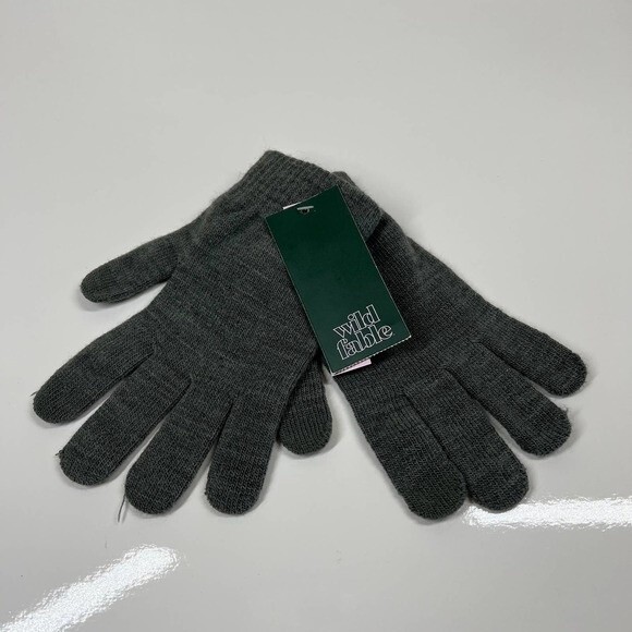 Wild Fable Gray Winter knit Gloves Touchscreen Compatible one size - Picture 6 of 9
